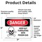 Signmission Keep Out Fumigating With Poison Gas Danger Sign, Vinyl Decal, 7in W x 5in L, 2PK OS-2PACK-DS-D-57-L-1401 - alternate 3